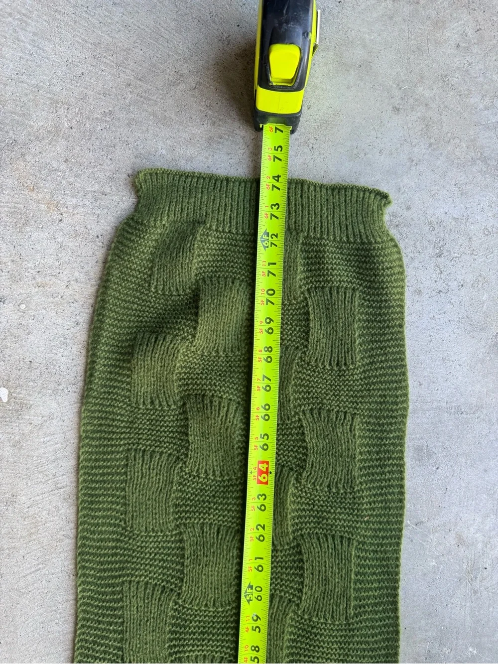 Olive Green Knit Scarf Winter Preppy Old Money Neutral